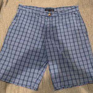 Blue Tommy Hilfiger Checkered Plaid Shorts Size 34
